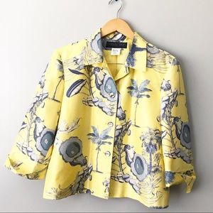 Herve Bernard Collection 100% Silk Blazer Jacket